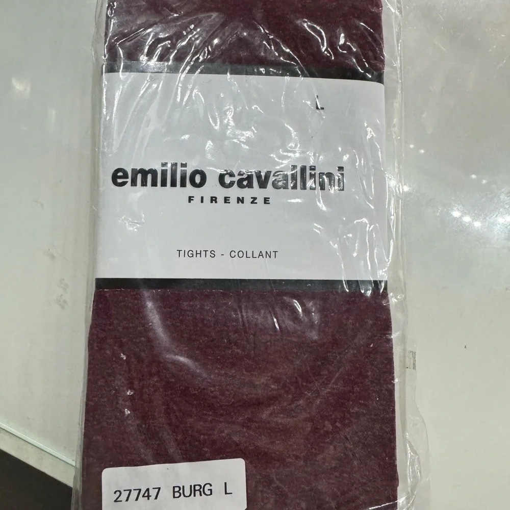 Emilio Cavallini Burgundy Tights - Size L